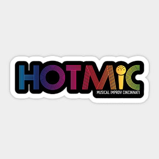 Hot Mic Rainbow Sticker